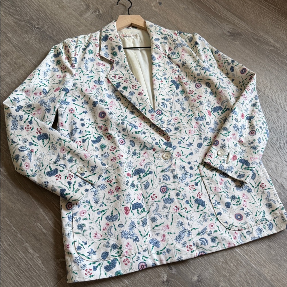 Vintage Talbots Floral Patterned Blazer-Size 4 - Picture 2 of 14